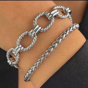 2 pieces stainless steel bracelet